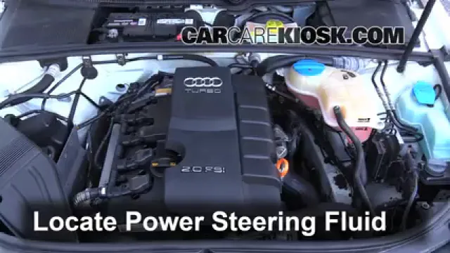 2006 Audi A4 Quattro 2.0L 4 Cyl. Turbo Power Steering Fluid Add Fluid